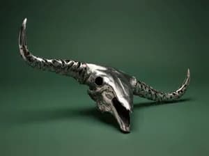 Strength & Steel: The Bull Skull Sculpture