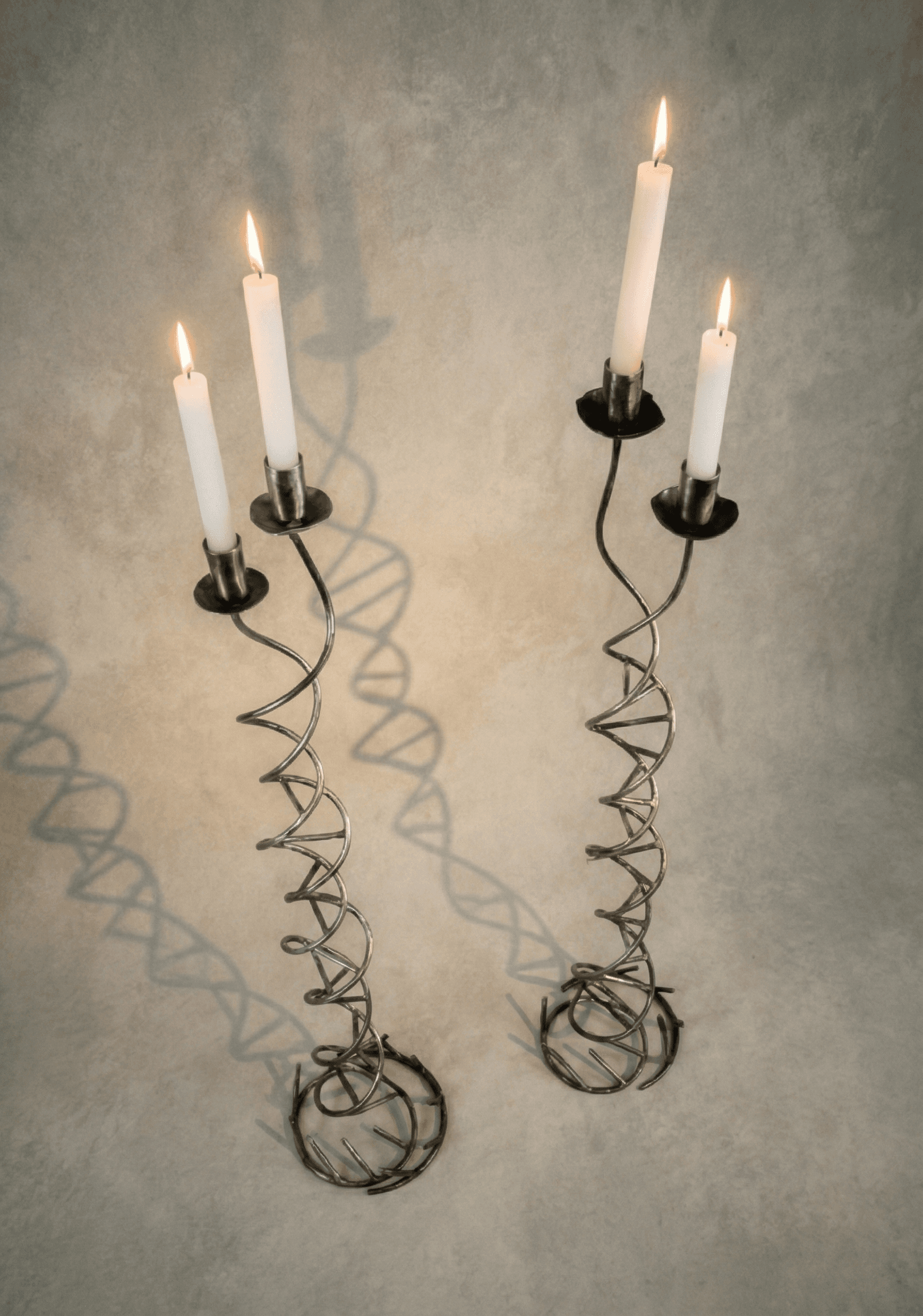 Molecule Candlestick Holders